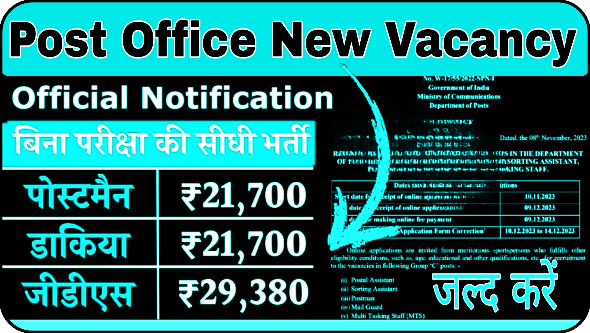 Post Office New Vacancy